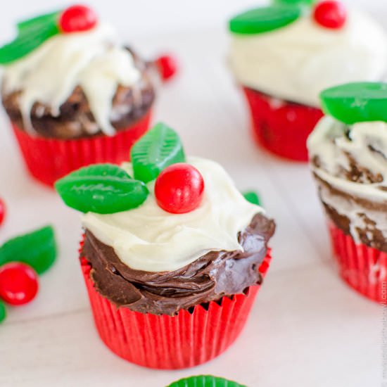 Christmas Pudding Cupcakes - Recipe photo by My Kids Lick The Bowl