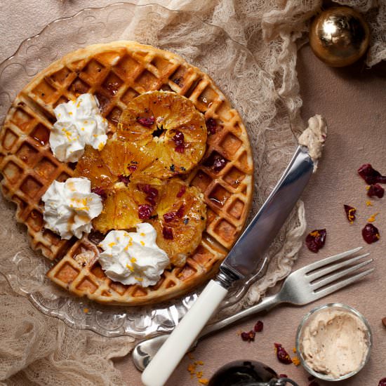 Cranberry Orange Waffle - Recipe photo by littlesugarsnaps