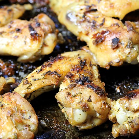 Rosemary Garlic Wings - Recipe photo by In Good Flavor