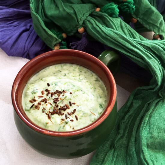 Bathua Raita Yogurt Dip - Recipe photo by steamingpot