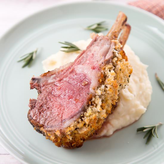 Rack of Lamb w/ Parmesan Crust - Recipe photo by Lokness