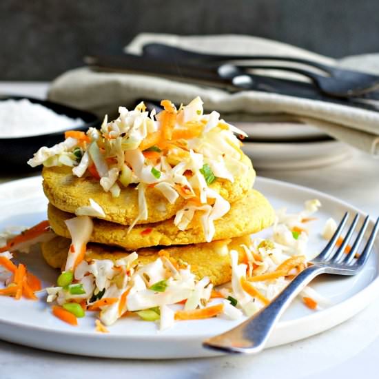 Pupusas con Curtido - Recipe photo by PinchandSwirl