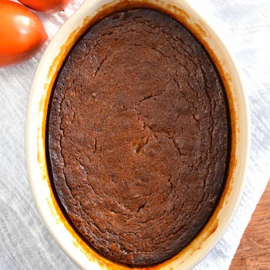 Persimmon Pudding - Recipe photo by The Hungry Genealogist
