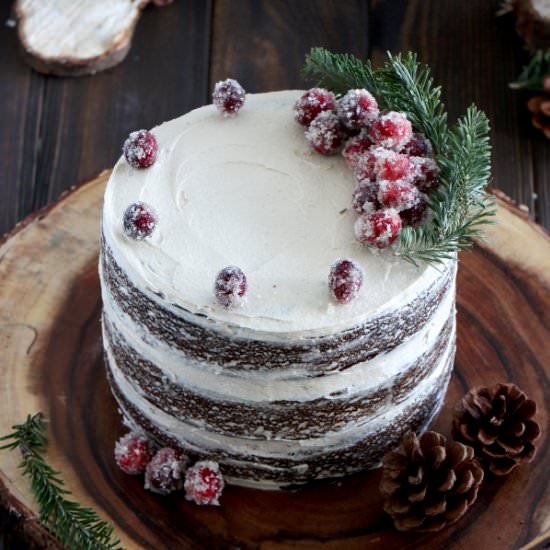 Vegan Caramel Gingerbread Naked Cake - Recipe photo by Dels cooking twist