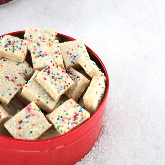 Eggless Funfetti Shortbread Tidbits - Recipe photo by Nitha Kitchen