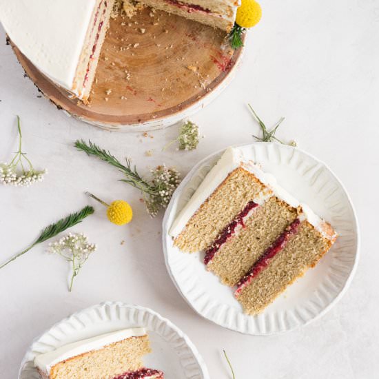 Earl Grey Cake with Raspberry - Recipe photo by cloudykitchen