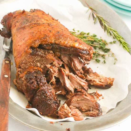 Slow cooker lamb leg - Recipe photo by Immaculatebites