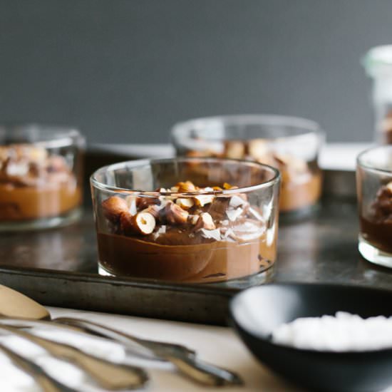Chocolate Avocado Pudding - Recipe photo by Downshiftology
