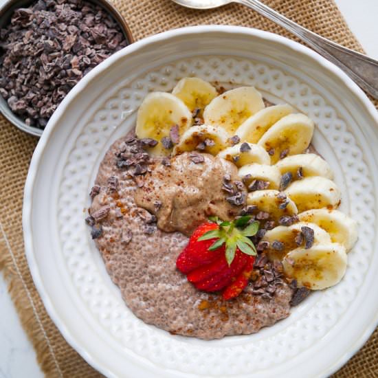 Chunky Monkey Chia Pudding - Recipe photo by Nourish Everyday