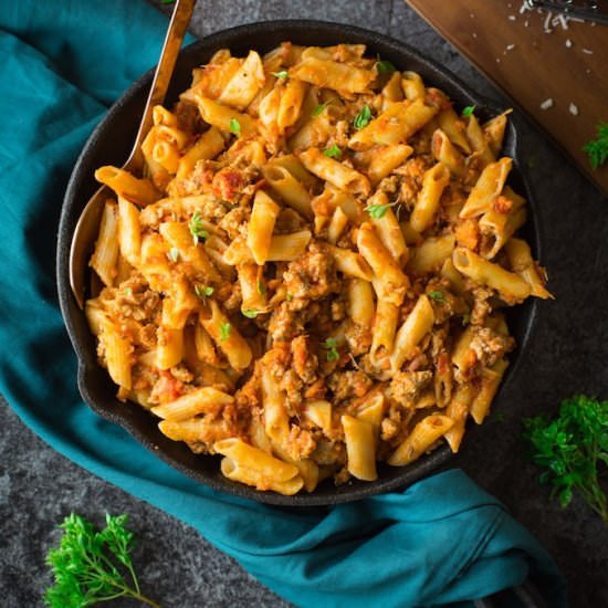 Pork Ragu with Penne - Recipe photo by asaucykitchen
