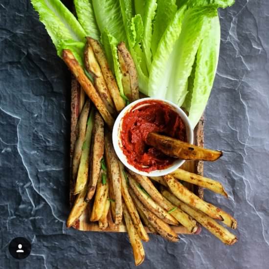 Oil-free Fries & Curry Ketchup - Recipe photo by HookedOnPlants
