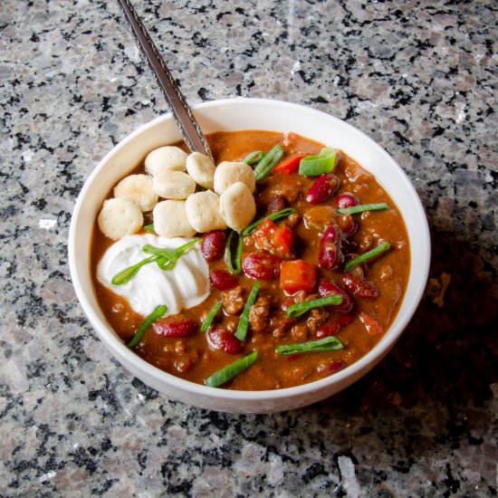 Pumpkin Beef Chili - Recipe photo by TheKitchenWhisperer