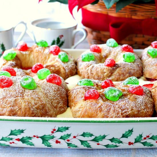 Eggnog Pastry Cream Croissants - Recipe photo by Kudos Kitchen by Renee