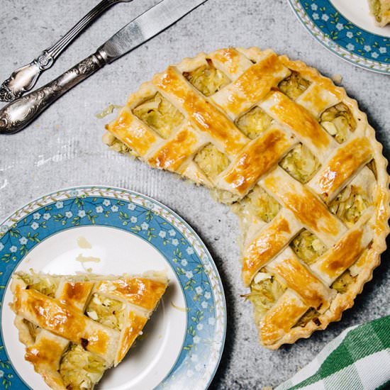 Russian Cabbage Pie - Recipe photo by cookingtheglobe
