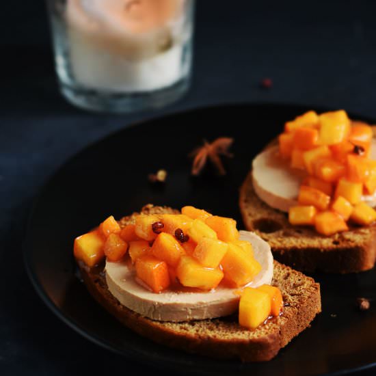 Spiced Persimmon Chutney on Toasts - Recipe photo by pardon your french