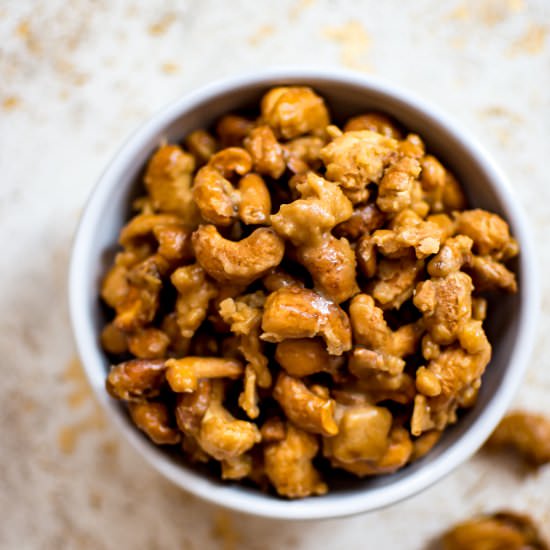 Easy Candied Cashews - Recipe photo by saltandlavender