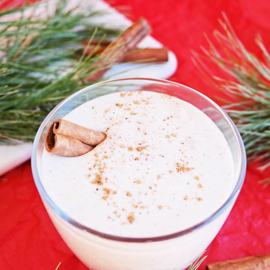 Vegan No-Egg Nog - Recipe photo by Plateofplants