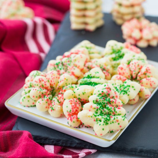 Cream Cheese Spritz Cookies - Recipe photo by rachelcooksblog