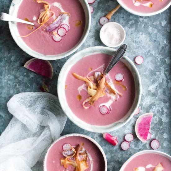 Radish and parsnip soup - Recipe photo by TheLittlePlantation