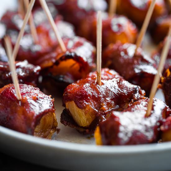 Bacon Wrapped Pineapple Bites - Recipe photo by foodfaithfitness