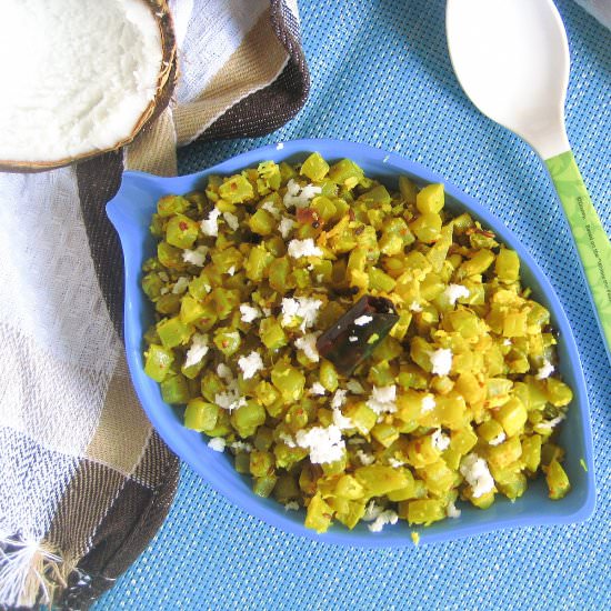 Snake gourd poriyal - Recipe photo by madhuriscuisine