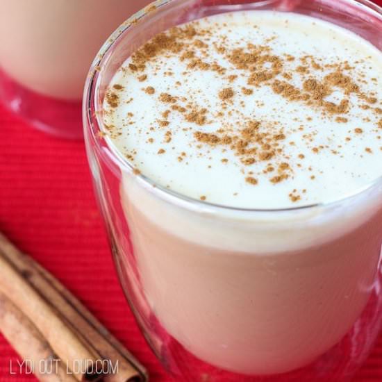 Eggnog Dirty Chai Latte - Recipe photo by Lydi Out Loud