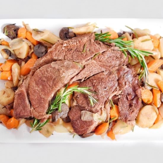 Crockpot Shallot + Rosemary Roast - Recipe photo by personallypaleo