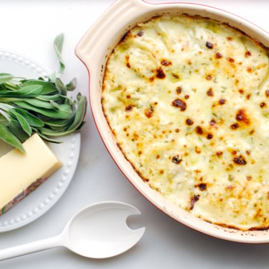 Gruyere & Sage Potatoes - Recipe photo by TheCraveableKitchen
