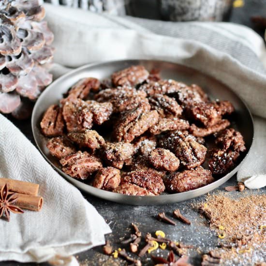 Spiced Christmas Pecans - Recipe photo by Lemon Thymes