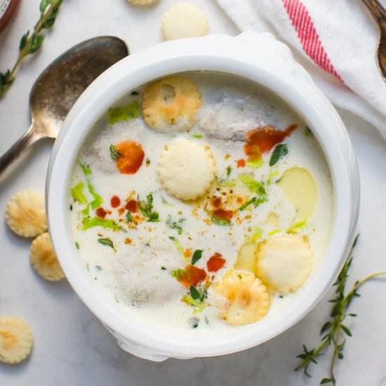Classic Oyster Stew - Recipe photo by garlic and zest