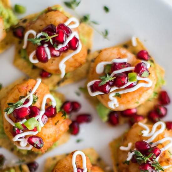 Mini Shrimp Tostadas - Recipe photo by SunkissedKitchen