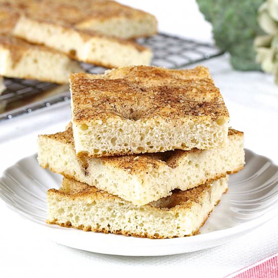 QUICK RISE CINNAMON SUGAR FOCACCIA - Recipe photo by In Good Flavor