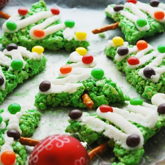 Rice Krispie Christmas Trees (GF) - Recipe photo by allergyawesomeness