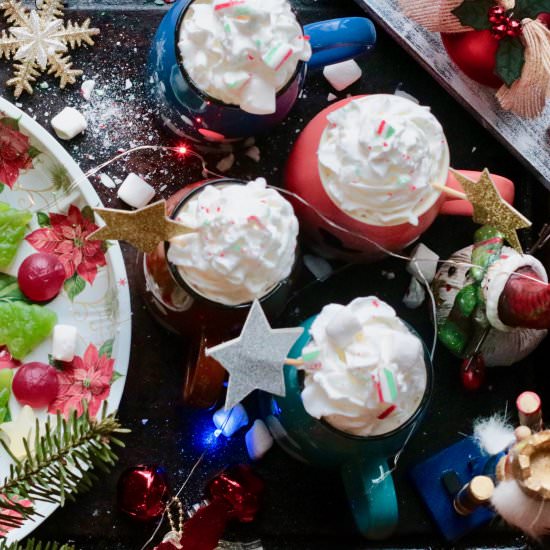 Spiked Peppermint Hot Chocolate - Recipe photo by foodgalleygab