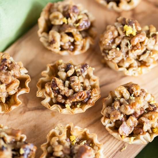 Maple Walnut Baklava Bites - Recipe photo by therusticfoodie