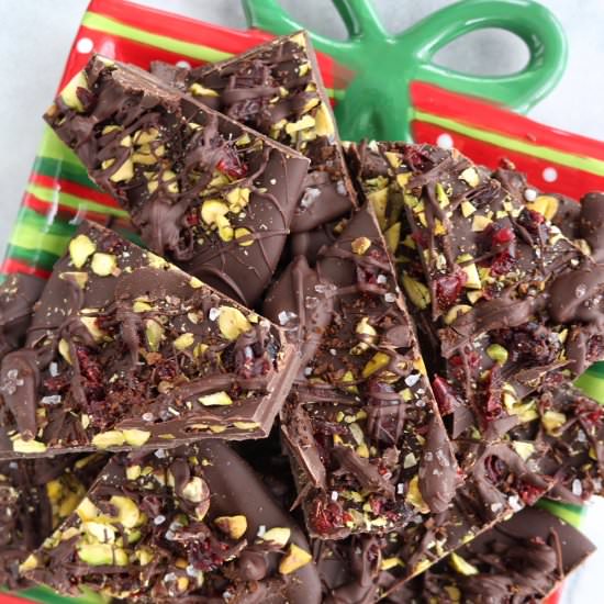 Dark Chocolate Pistachio Cranberry - Recipe photo by The Nutrition Adventure