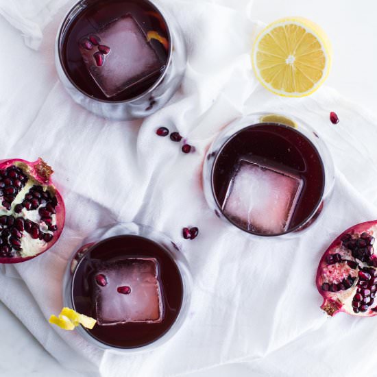 Pomegranate + Gin Cocktail - Recipe photo by thehomemadehaus