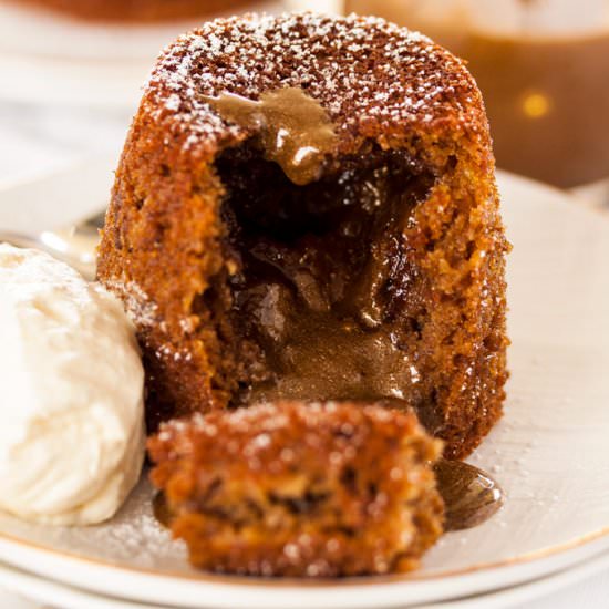 Butterscotch Mini Molten Lava Cakes - Recipe photo by sugarsaltmagic