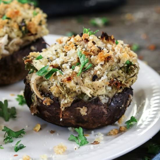 Crabless Vegan Stuffed Mushrooms - Recipe photo by Vegan Huggs