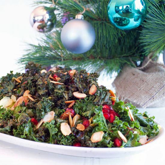 Crispy Kale & Brussels Salad - Recipe photo by amysavagenutrition