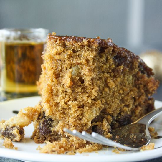 Whiskey Raisin Cake & Caramel Glaze - Recipe photo by The Desserted Girl