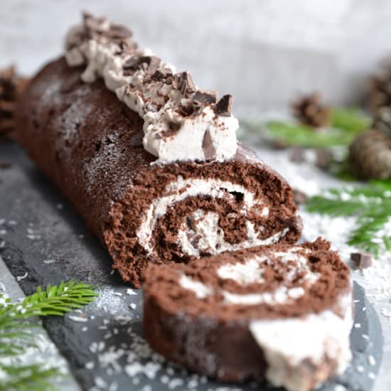 Chocolate & Chestnut Roulade - Recipe photo by waffleandwhisk