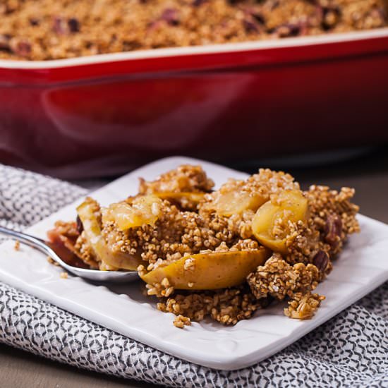 Gluten-Free & Crunchy Apple Crumble - Recipe photo by Mychefsapron