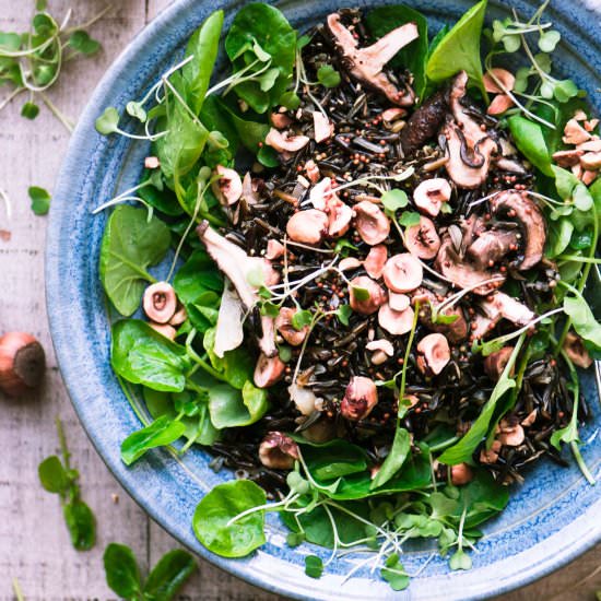 Wild Rice Bowl w/ Toasted Hazelnuts - Recipe photo by theviewfromgreatisland