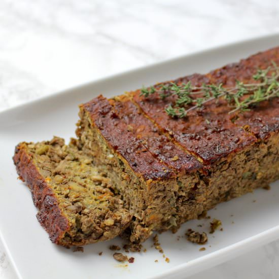 Barbecue Glazed Lentil Loaf - Recipe photo by minamade