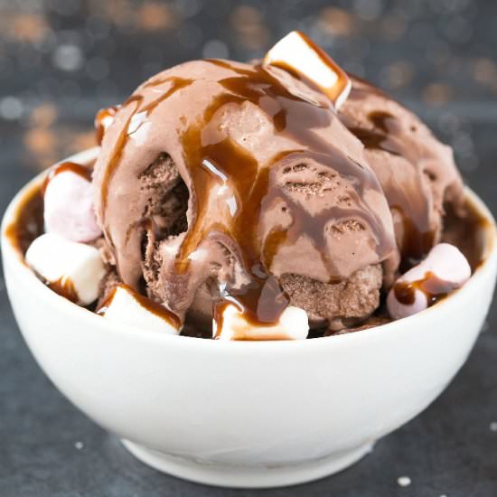 Healthy Hot Chocolate Ice Cream - Recipe photo by thebigmansworld