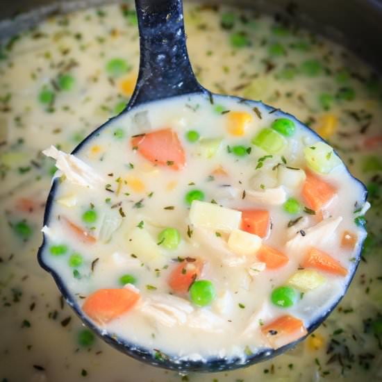 Chicken Pot Pie Soup - Recipe photo by bake.eat.repeat.