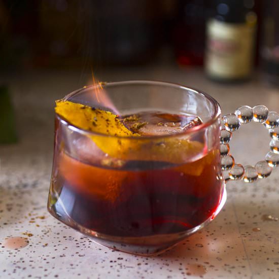 Holiday Rum Negroni - Recipe photo by Recipe Fiction