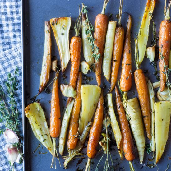 Honey Roast Root Vegetables - Recipe photo by Properfoodie