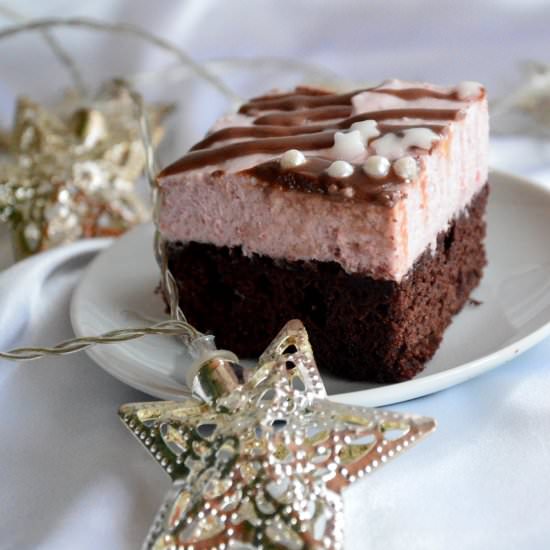 Chocolate cake with raspberry mousse - Recipe photo by strudelka88